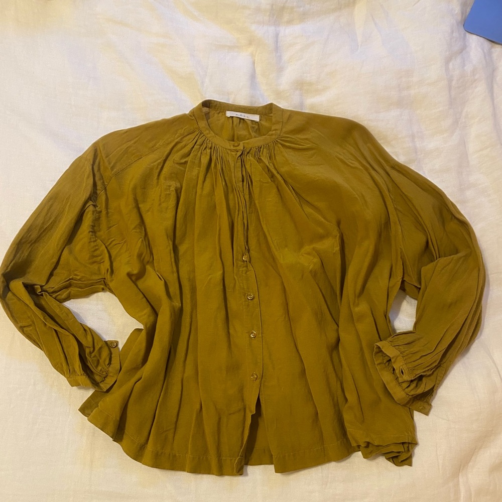 Doen Olive Button-Up Blouse